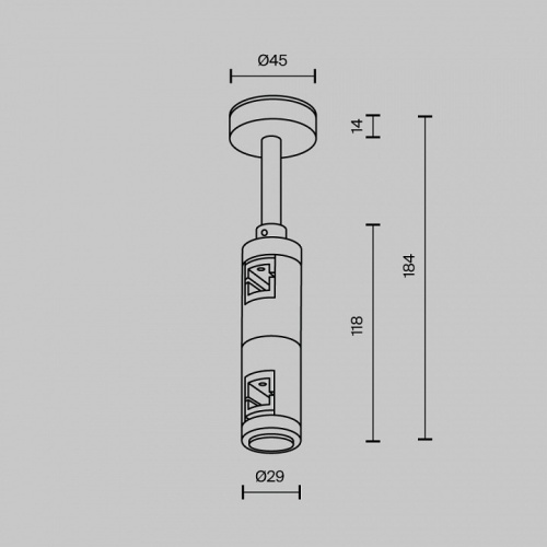 Подвес для трека Maytoni Accessories for tracks Flarity TRA156С-D1-B в Звенигороде фото 5