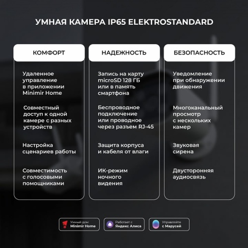 Видеокамера безопасности Elektrostandard WF 76500/01 в Нижнем Новгороде фото 6