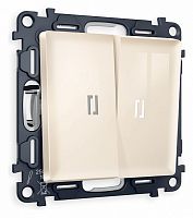 Выключатель двухклавишный с подсветкой без рамки Ambrella Volt ALFA MA304015 в Нижнем Новгороде