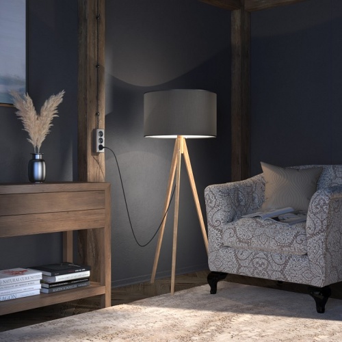 Розетка влагозащищенная с заземлением и со шторками Werkel Gallant (графит рифленый) W5073104 в Нижнем Новгороде фото 2