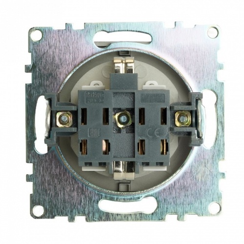 Розетка с заземлением и со шторкой, без рамки с крышкой Stekker Катрин 49424 в Нижнем Новгороде фото 4