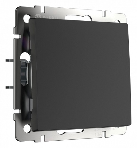 Выключатель одноклавишный без рамки Werkel черный матовый W1110008 в Нижнем Новгороде