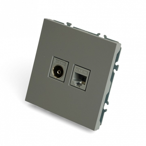 ТВ-розетка и розетка Ethernet RJ-45 без рамки Stekker Эмили 49950 в Нижнем Новгороде фото 8