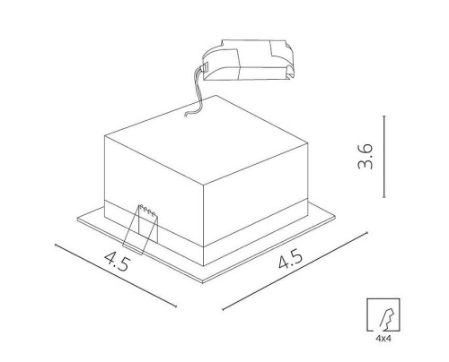 Встраиваемый светильник Arte Lamp Grill A3153PL-1BK в Тюмени фото 2