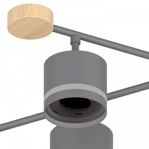 Люстра на штанге 78730-0.3-06 GX53 GREY+WOOD в Нижнем Новгороде фото 2