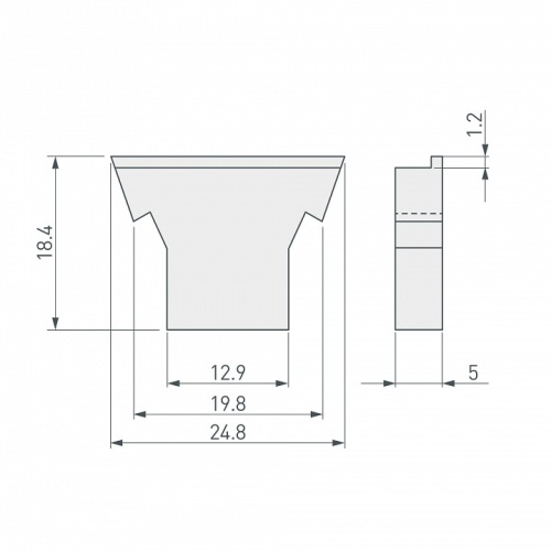 Заглушка для профиля Arlight KLUS 027736 в Нижнем Новгороде фото 2