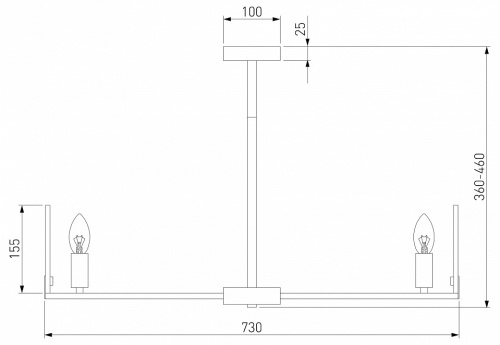 Люстра на штанге Eurosvet Marble 60158/7 латунь в Бородино фото 2