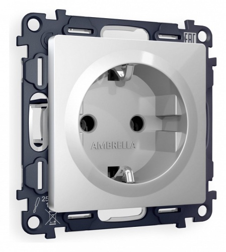 Розетка с заземлением, без рамки Ambrella Volt ALFA MA406010 в Нижнем Новгороде