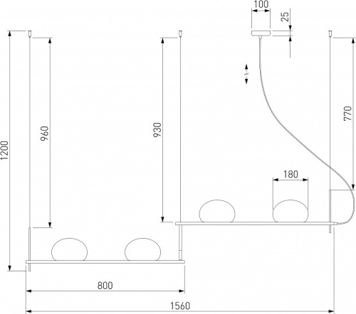 Подвесной светильник Eurosvet Stair 70145/4 белый в Арзамасе фото 2