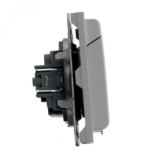 Розетка с заземлением и со шторкой, с крышкой Stekker Эмили 49956 в Нижнем Новгороде фото 4