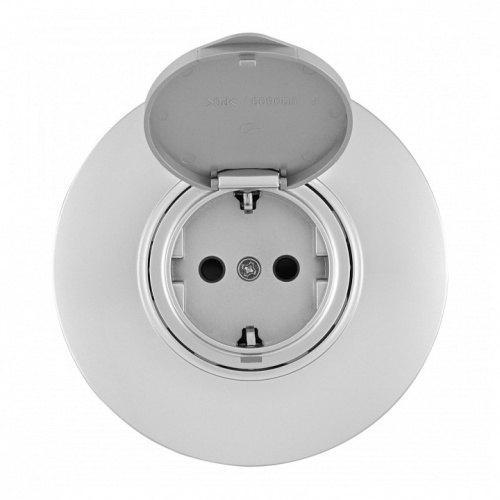 Розетка с заземлением и шторкой, с крышкой Arte Milano SET08-1 SET08-1-41-1 silver в Нижнем Новгороде