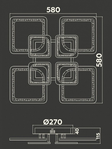 Потолочная люстра Ambrella Light FA FA4423 в Нижнем Новгороде фото 5