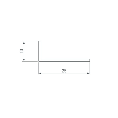 Уголок ARH-W25х10х1,2-6000 ANOD (Arlight, Алюминий) в Жуковском