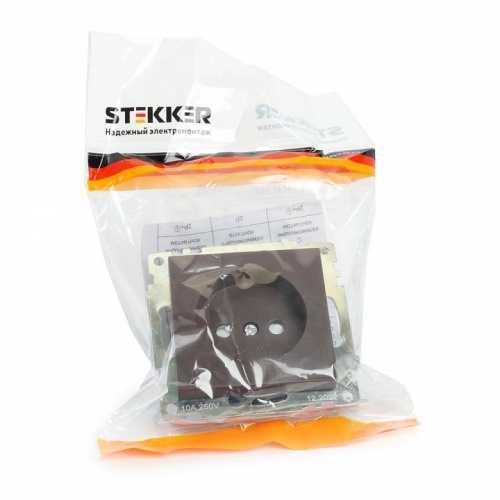 Розетка без заземления и со шторкой, без рамки Stekker Катрин 49025 в Нижнем Новгороде фото 3