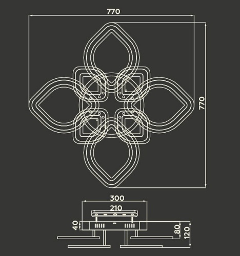 Потолочная люстра Ambrella Light FA FA8844 в Нижнем Новгороде фото 4