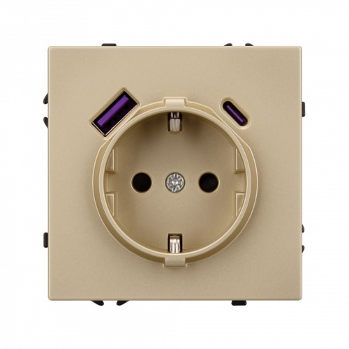 Розетка с заземлением и со шторкой и 2хUSB type A и C, без рамки Arlight NOBE 054286(1) в Нижнем Новгороде фото 2