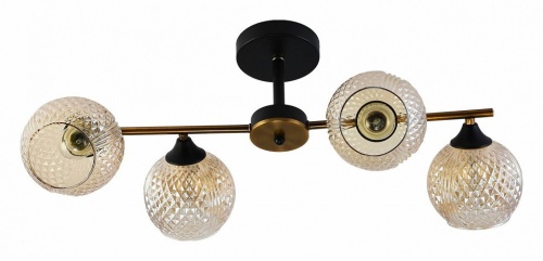 Люстра на штанге 11341-0.3-04 GOLD BRONZE+BK в Нижнем Новгороде