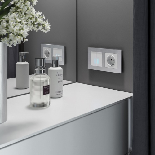 Рамка на 2 поста Werkel Aluminium (алюминий) W0021706 в Нижнем Новгороде фото 8