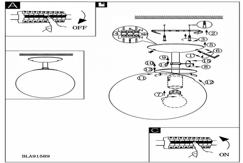 Светильник на штанге Eglo Rondo 91589 в Нижнем Новгороде фото 2
