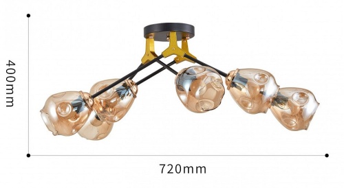 Потолочная люстра Arte Milano AMALFI 252588/6 Br в Нижнем Новгороде фото 2