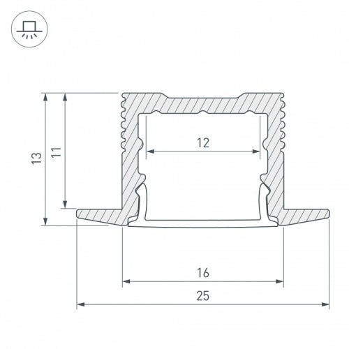 Профиль встраиваемый Arlight SL-SLIM 036040 в Нижнем Новгороде фото 2