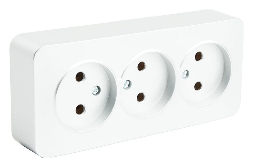 Розетка тройная без заземления Stekker София 49305 в Нижнем Новгороде