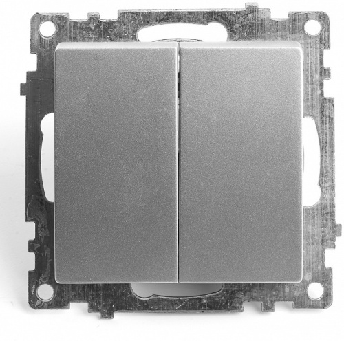 Выключатель двухклавишный без рамки Stekker Катрин 39578 в Нижнем Новгороде