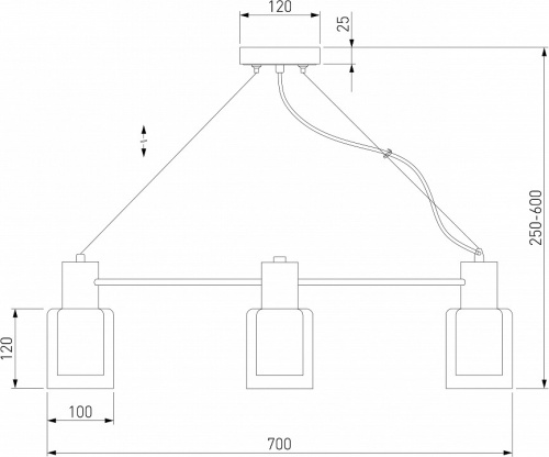 Подвесная люстра Eurosvet Notion 70219/6 черный/античная бронза в Нижнем Новгороде фото 3