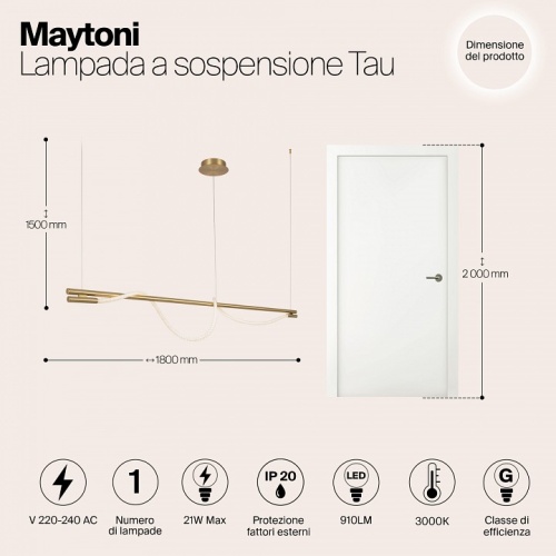 Подвесной светильник Maytoni Tau MOD166PL-L20G3K в Нижнем Новгороде фото 6