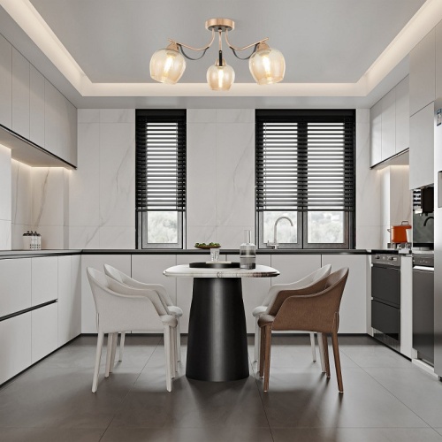 Потолочная люстра Arte Milano AMALFI-322306 322306/3 FG+BK в Нижнем Новгороде фото 3