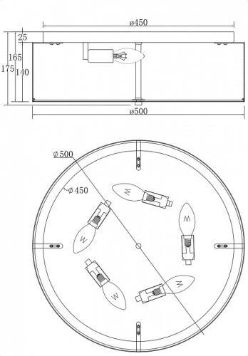 Накладной светильник Maytoni Ripple MOD096CL-05CH в Зеленогорске фото 3