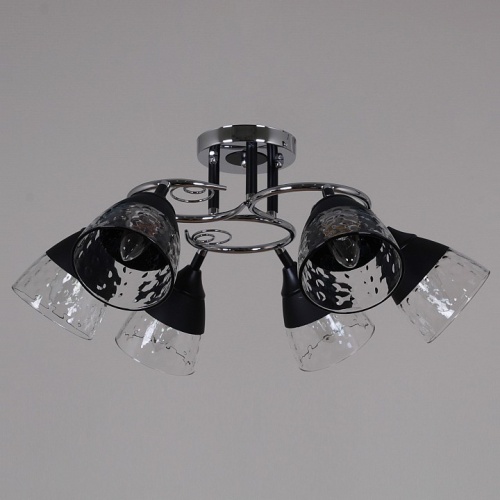 Люстра на штанге 70139-3.3-06 CR+BK в Нижнем Новгороде