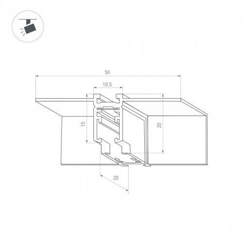 Соединитель угловой внутренний для треков встраиваемых Arlight MAG-MICROCOSM 044525 в Нижнем Новгороде фото 2