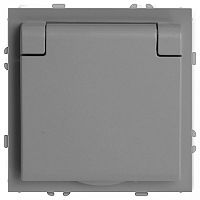 Розетка с заземлением и со шторкой, с крышкой Stekker Эмили 49956 в Нижнем Новгороде