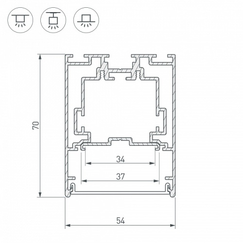 Профиль универсальный Arlight S2-LINE 29440 в Нижнем Новгороде фото 2