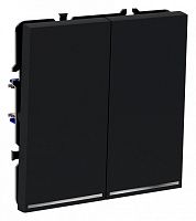 Выключатель проходной двухклавишный с подсветкой без рамки Voltum S70 VLS020407 в Нижнем Новгороде