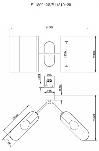 Бра Moderli Metalicana V11810-2W в Нижнем Новгороде фото 2