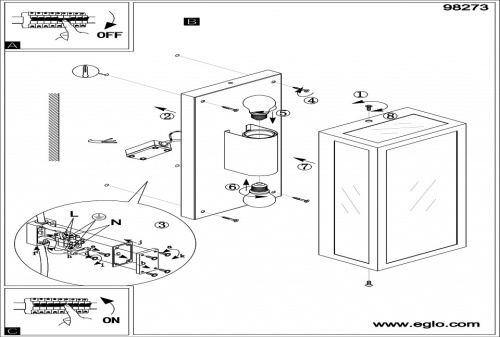Накладной светильник Eglo Alamonte 1 98273 в Нижнем Новгороде фото 3