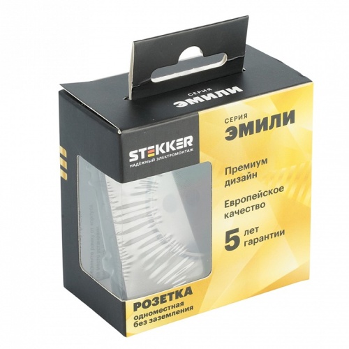 Розетка без заземления и со шторкой, без рамки Stekker Эмили 49928 в Нижнем Новгороде фото 7