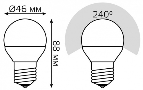 Лампа светодиодная Gauss  E27 6Вт 3000K 105102406 в Нижнем Новгороде фото 2