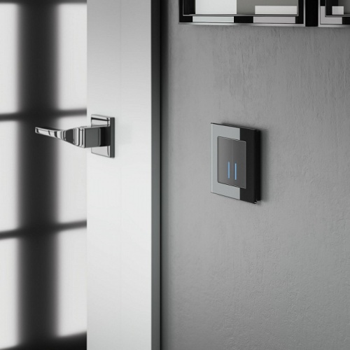 Выключатель двухклавишный с подсветкой без рамки Werkel черный W4520008 в Нижнем Новгороде фото 5