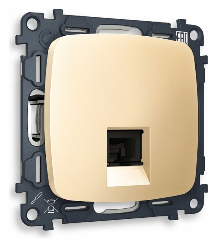 Розетка Ethernet RJ-45 и со шторками, без рамки Ambrella Volt OMEGA MO612010 в Нижнем Новгороде