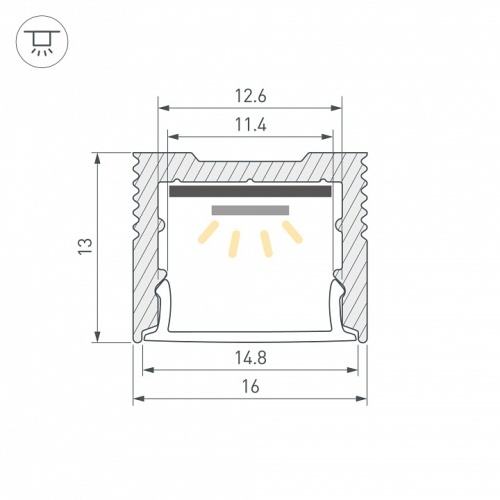 Профиль накладной Arlight SL-SLIM 061373 в Нижнем Новгороде фото 2