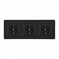 Розетка с заземлением и со шторкой Arte Milano SET16-3 SET16-3-40-1x3 black в Нижнем Новгороде
