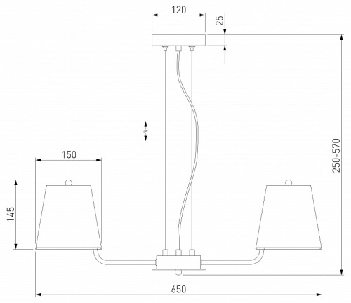 Подвесная люстра Eurosvet Amaretto 60155/5 хром в Нижнем Новгороде фото 2