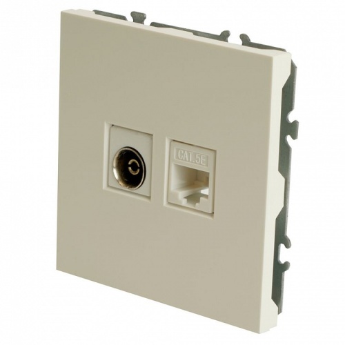 ТВ-розетка и розетка Ethernet RJ-45 без рамки Stekker Эмили 49872 в Нижнем Новгороде фото 9