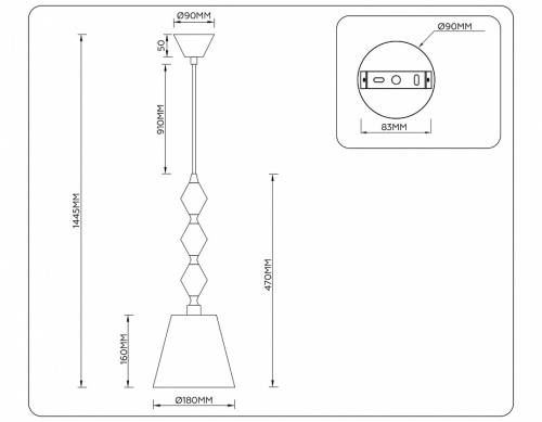 Подвесной светильник Ambrella Light LH LH75405 в Нижнем Новгороде фото 3