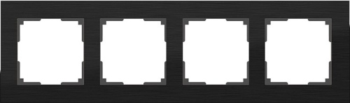 Рамка на 4 поста Werkel Aluminium (черный алюминий) W0041708 в Нижнем Новгороде фото 3