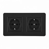 Розетка с заземлением и со шторкой Arte Milano SET16-2 SET16-2-40-1x2 black в Нижнем Новгороде