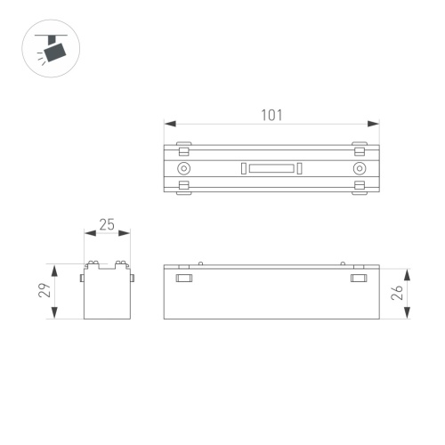 Светильник MAG-VIBE-LASER-L101-6W Warm3000 (WH, 24 deg, 48V) (Arlight, IP20 Металл, 5 лет) в Нижнем Новгороде